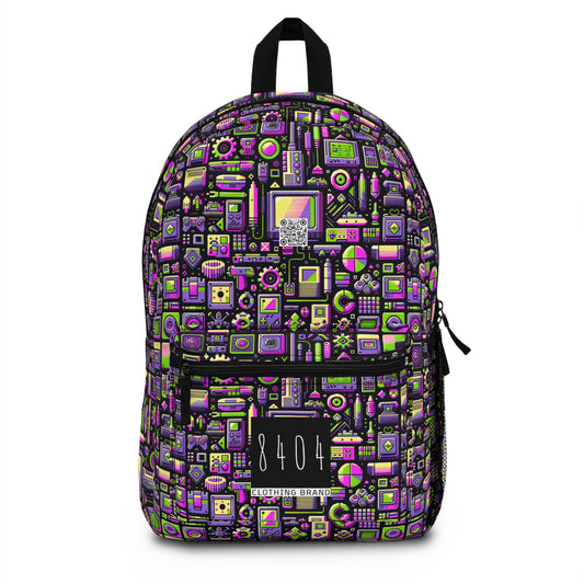 Digital Nostalgia Remix Modern Vintage Fusion Backpack - 8404 Design-67