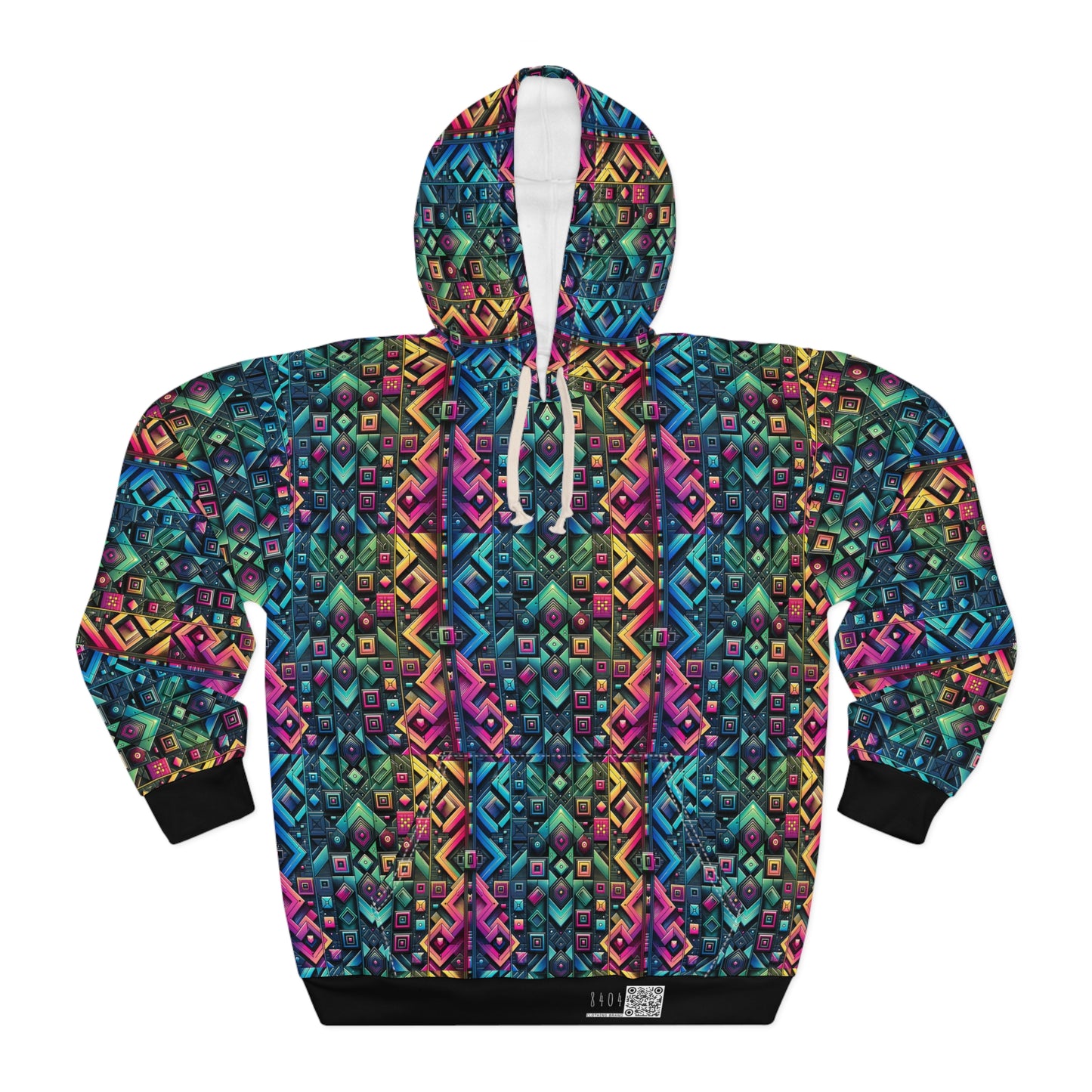 Tech-Inspired Graphics Cyberpunk Cool Pullover Hoodie - 8404 Design-58