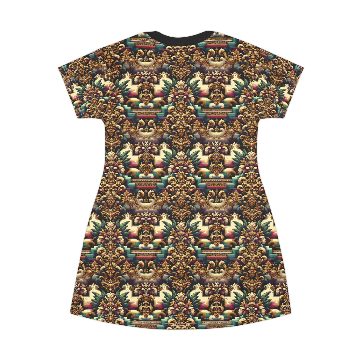 Digital Renaissance Modern Baroque Fusion T-Shirt Dress - 8404 Design-60