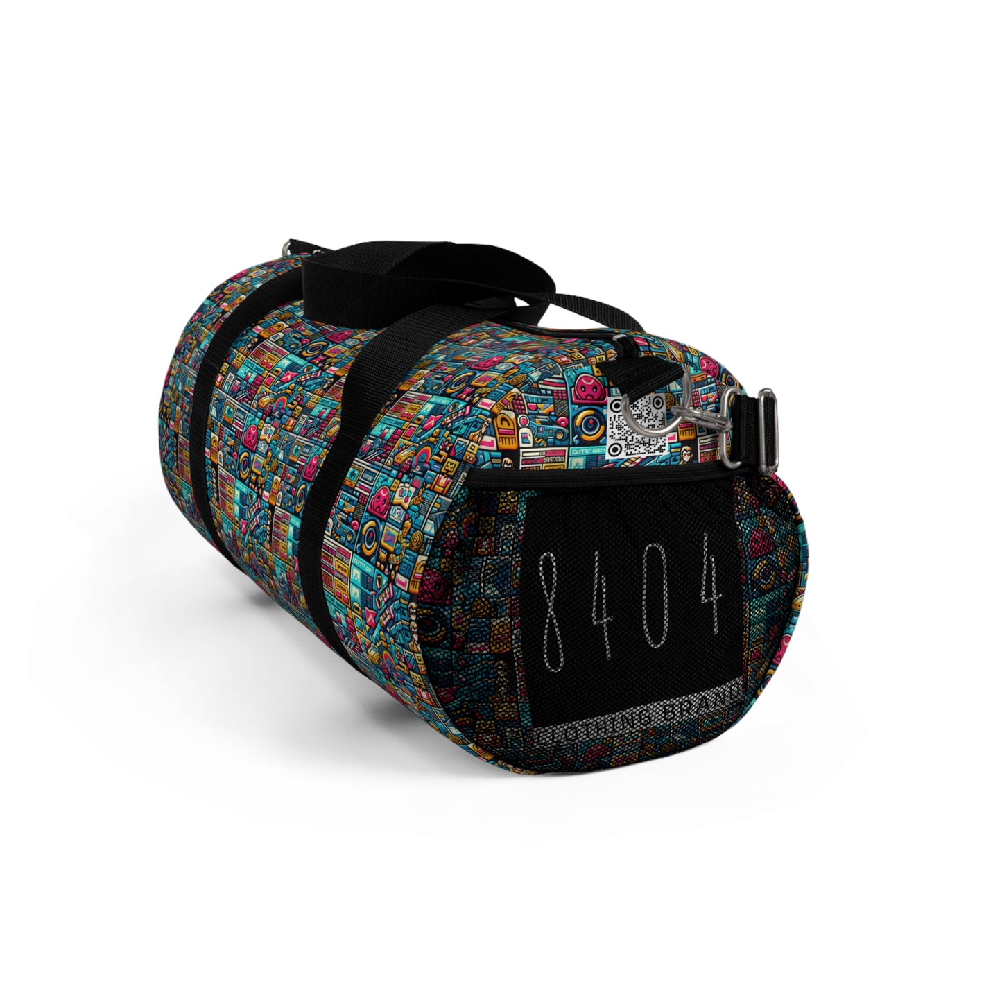 Digital Pop Culture Mashup Maximalist Pop Duffel Bag - 8404 Design-47
