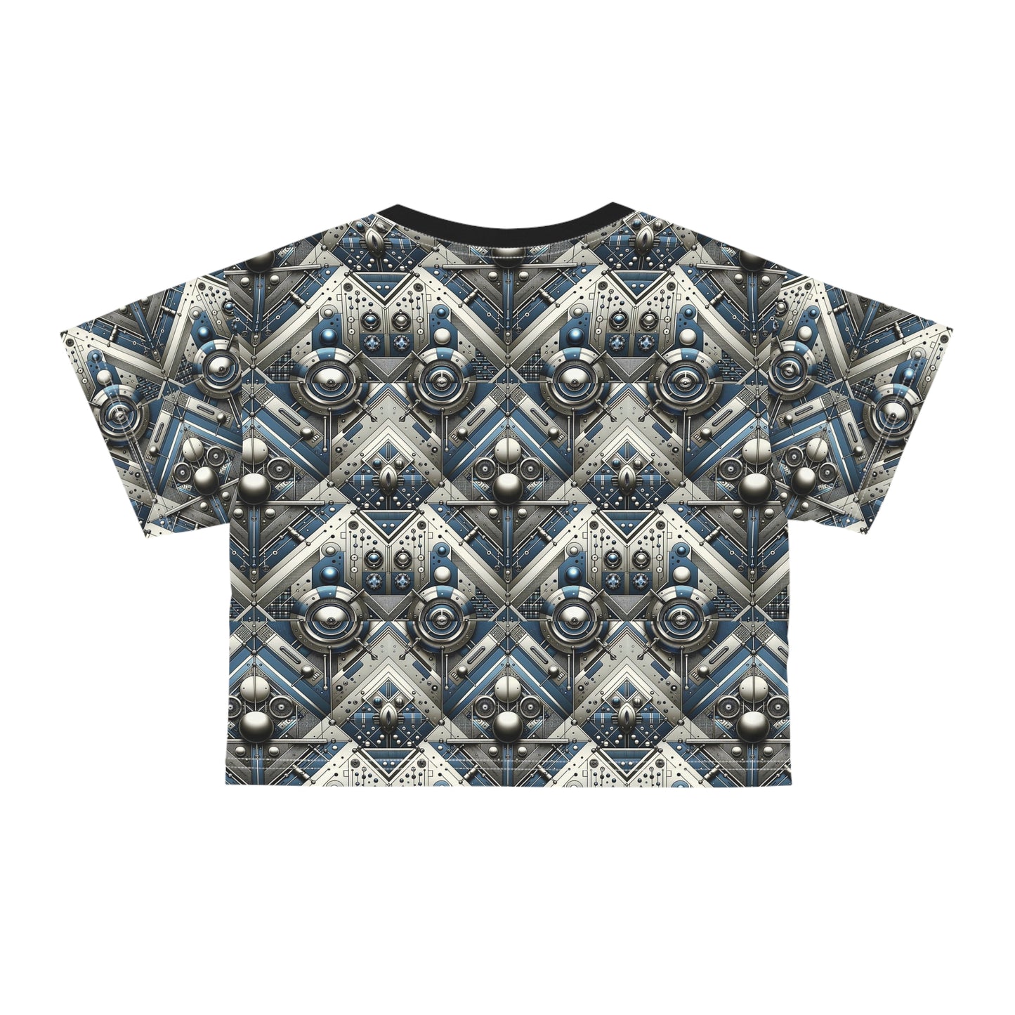 Tech Utility Fusion Tech-Forward Utility With a Futuristic Edge Crop Tee - 8404 Design-63