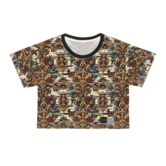 Digital Renaissance Modern Baroque Fusion Crop Tee - 8404 Design-63