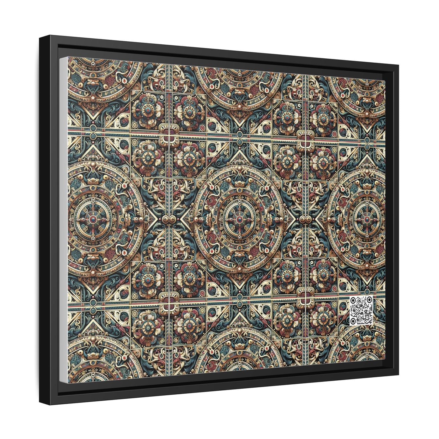 Urban Renaissance Historical Fusion With Street Edge Matte Canvas, Framed (multi-Color) - 8404 Design-57 A