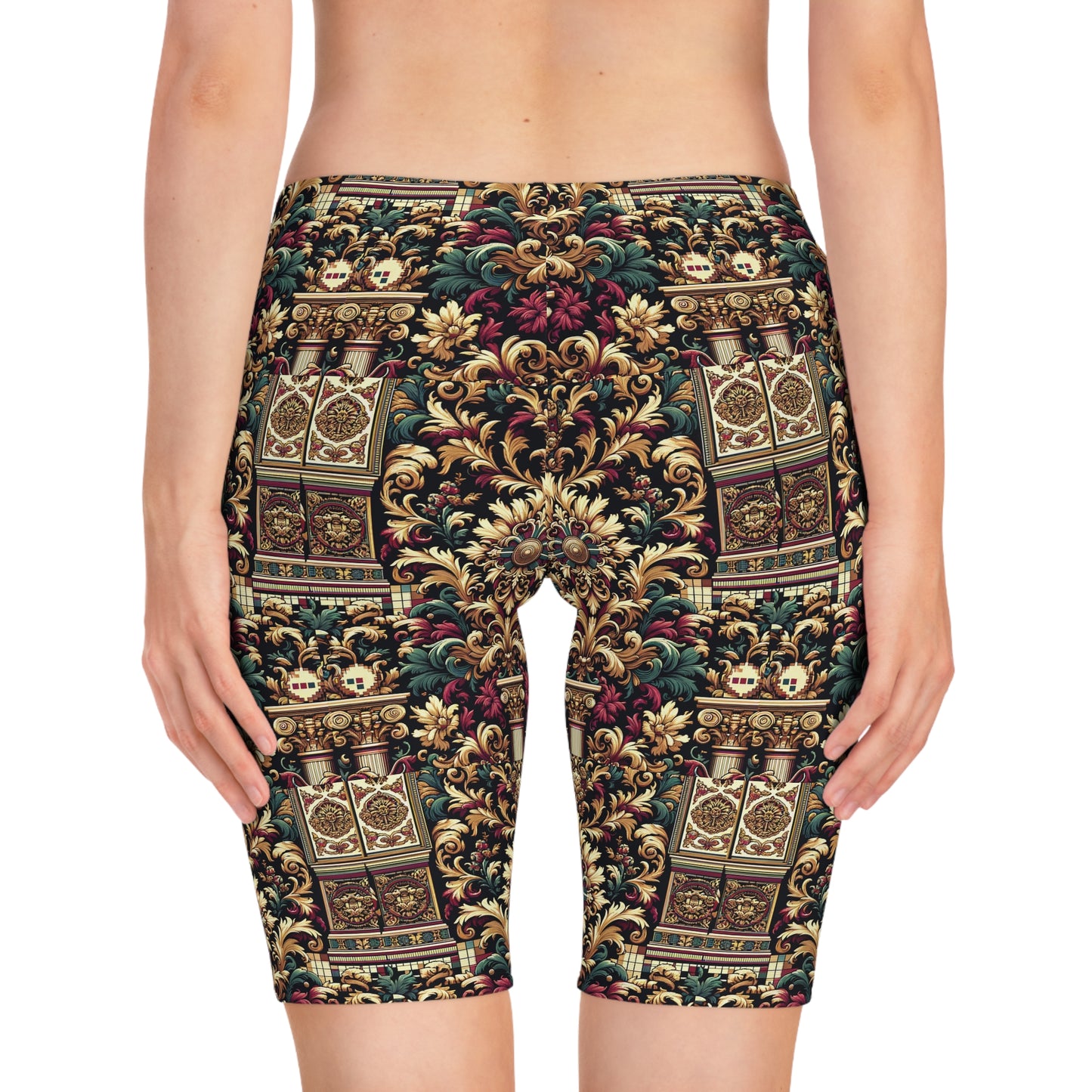 Digital Renaissance Modern Baroque Fusion Women's Bike Shorts - 8404 Design-57
