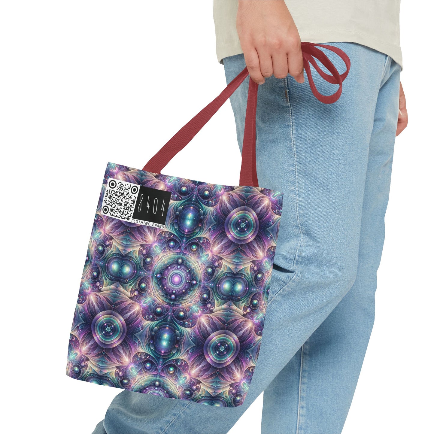 Iridescent Tech Fusion Tech-Forward Streetwear Tote Bag - 8404 Design-61