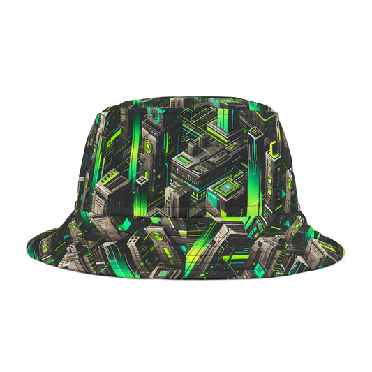 Digital Rebellion Tech-Forward Streetwear Bucket Hat - 8404 Design-63