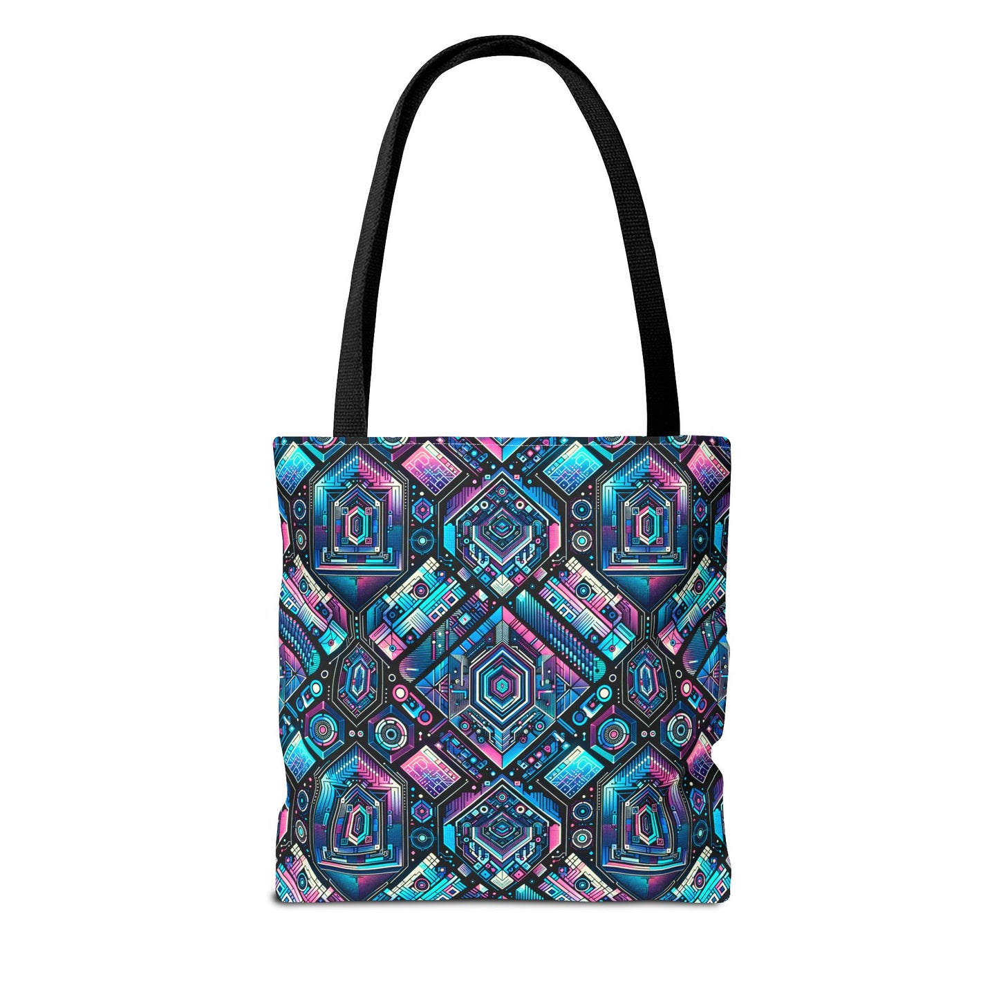 Digital Dreamland Futuristic Tech Aesthetic Tote Bag - 8404 Design-46