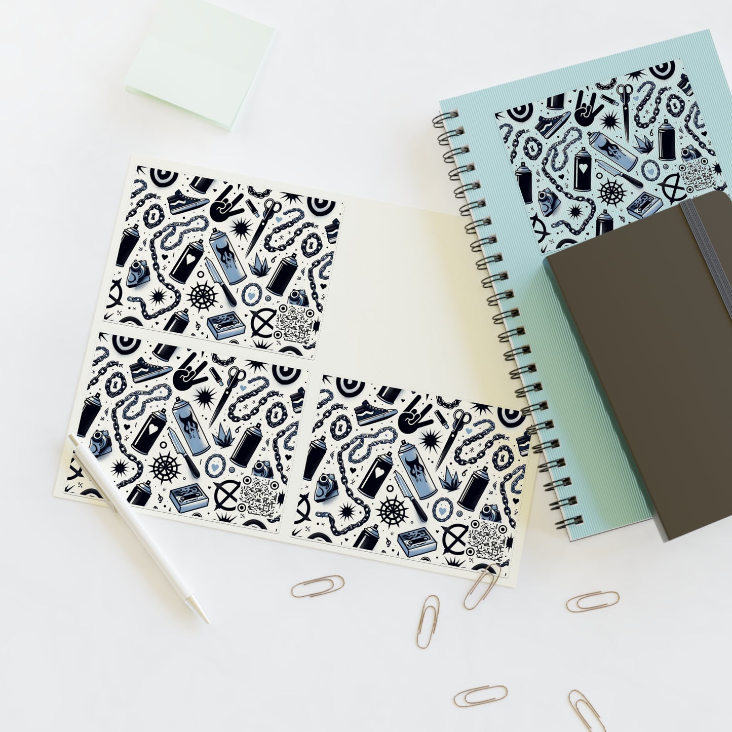 Cultural Rebellion Graphics Edgy and Rebellious With a Hint of Nostalgia Sticker Sheets - 8404 Design-57
