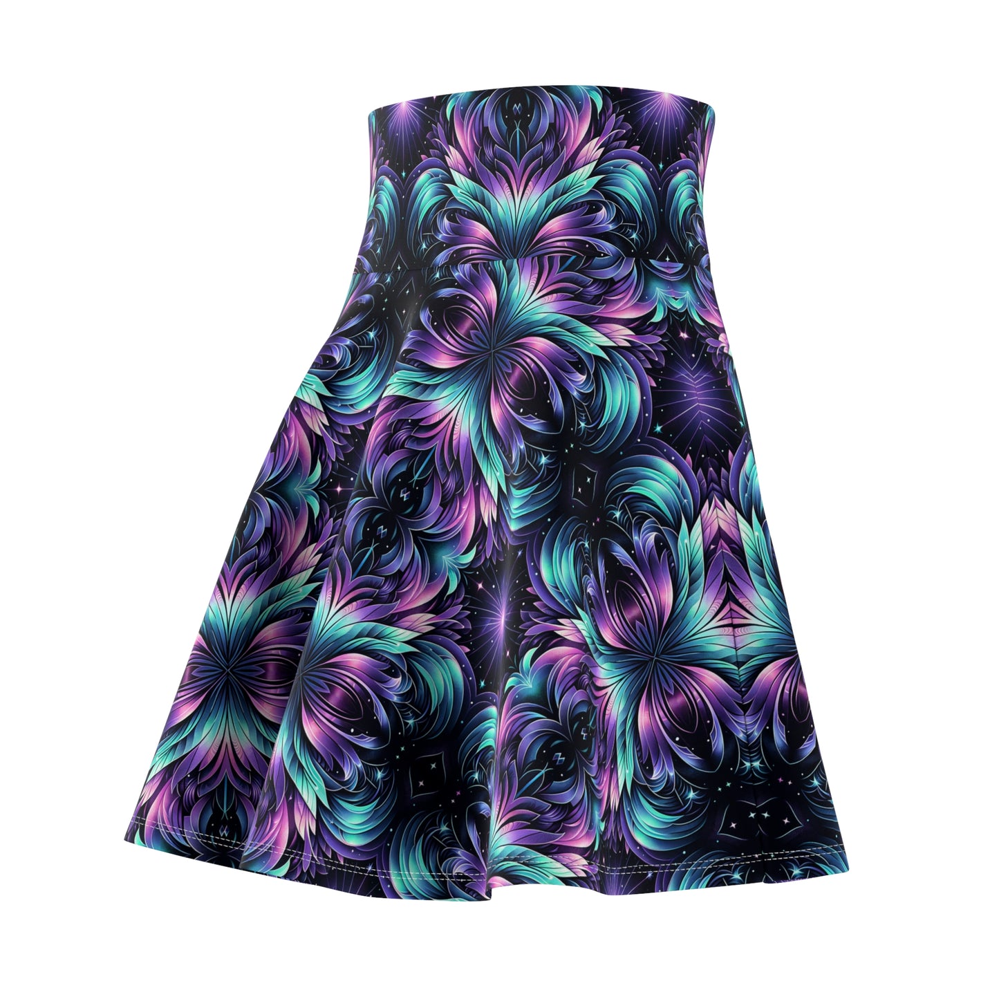Iridescent Dream Futuristic Tech Women's Skater Skirt - 8404 Design-60