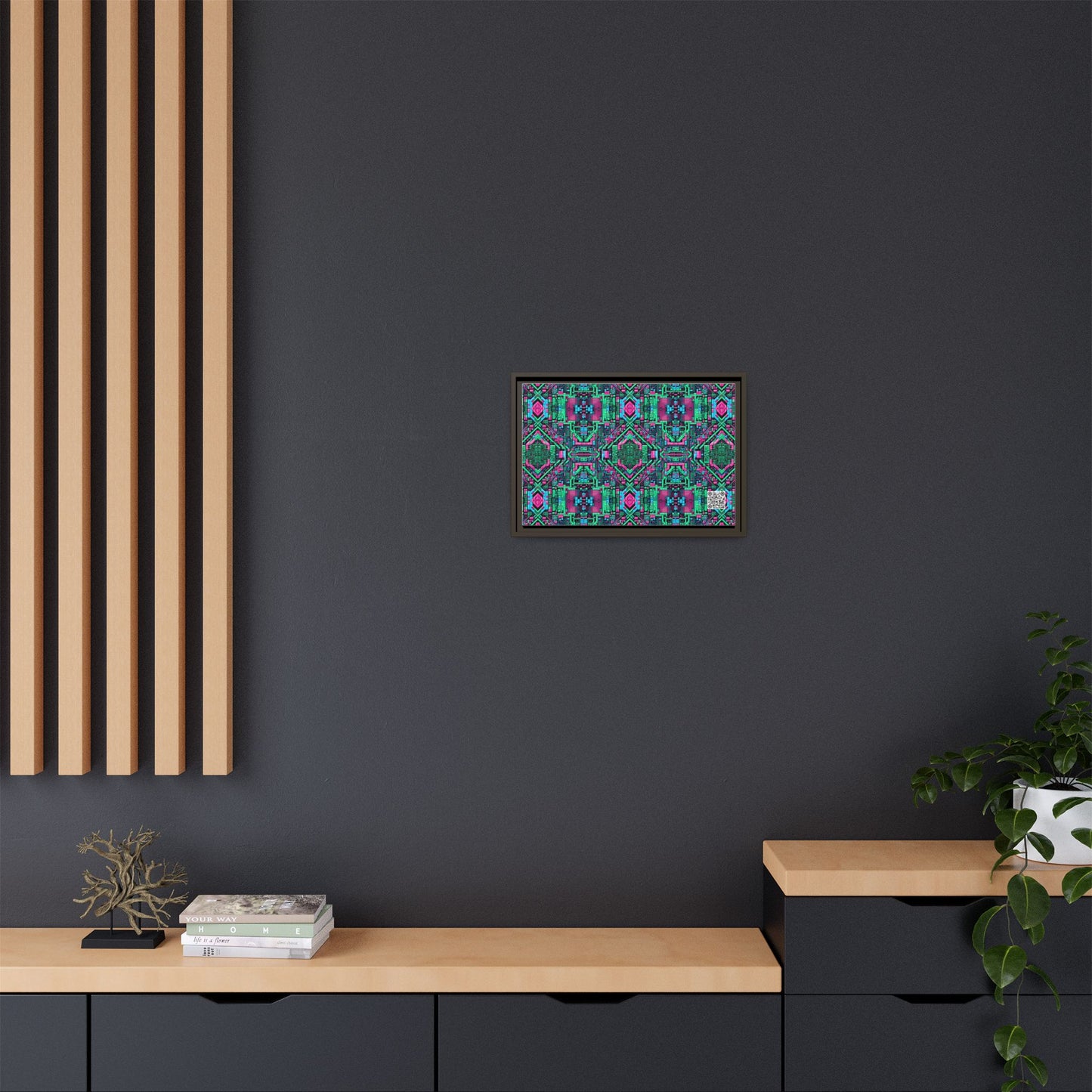 Digital Glitch Vibes Tech-Inspired Streetwear Matte Canvas, Framed (multi-Color) - 8404 Design-71 B