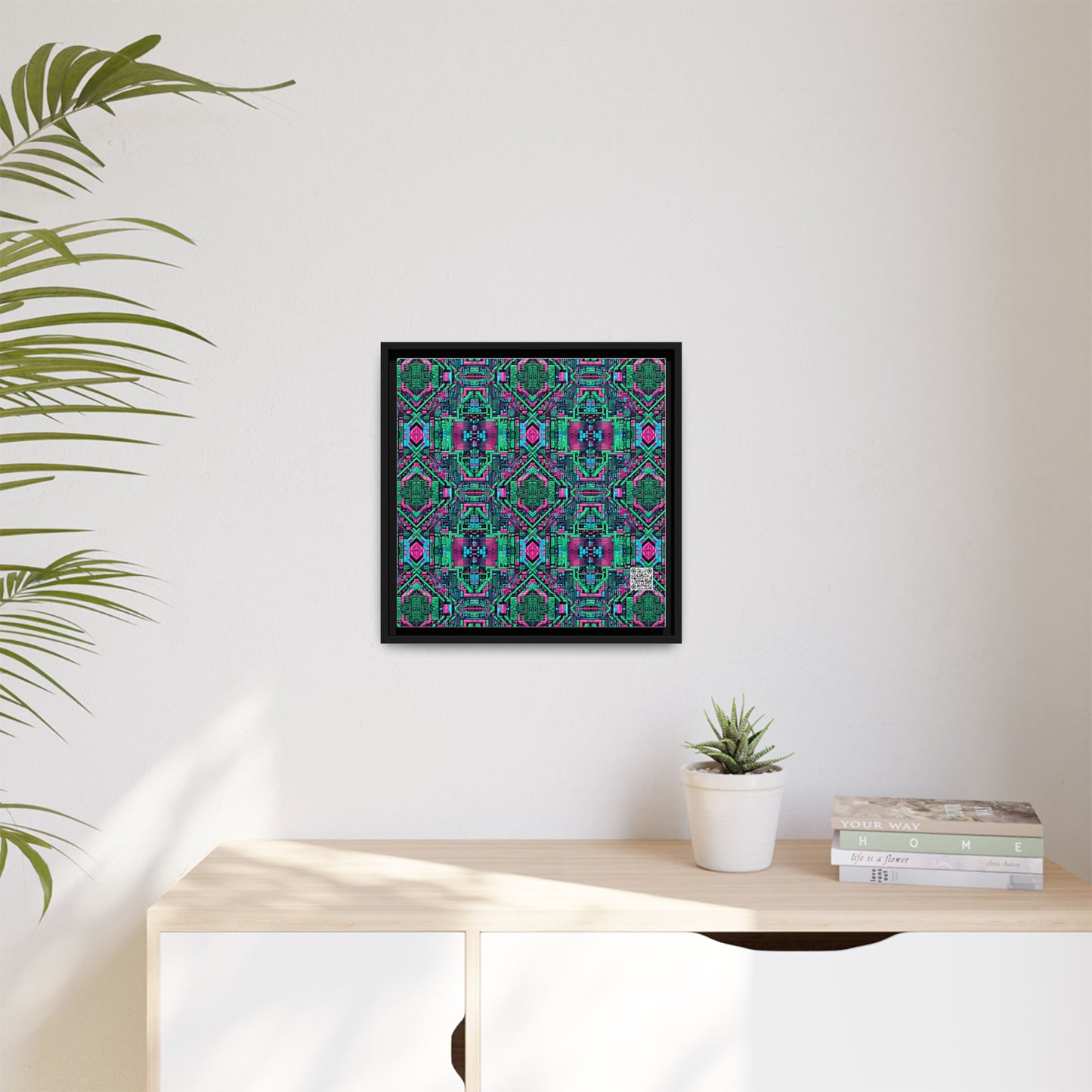 Digital Glitch Vibes Tech-Inspired Streetwear Matte Canvas, Framed (multi-Color) - 8404 Design-71 B