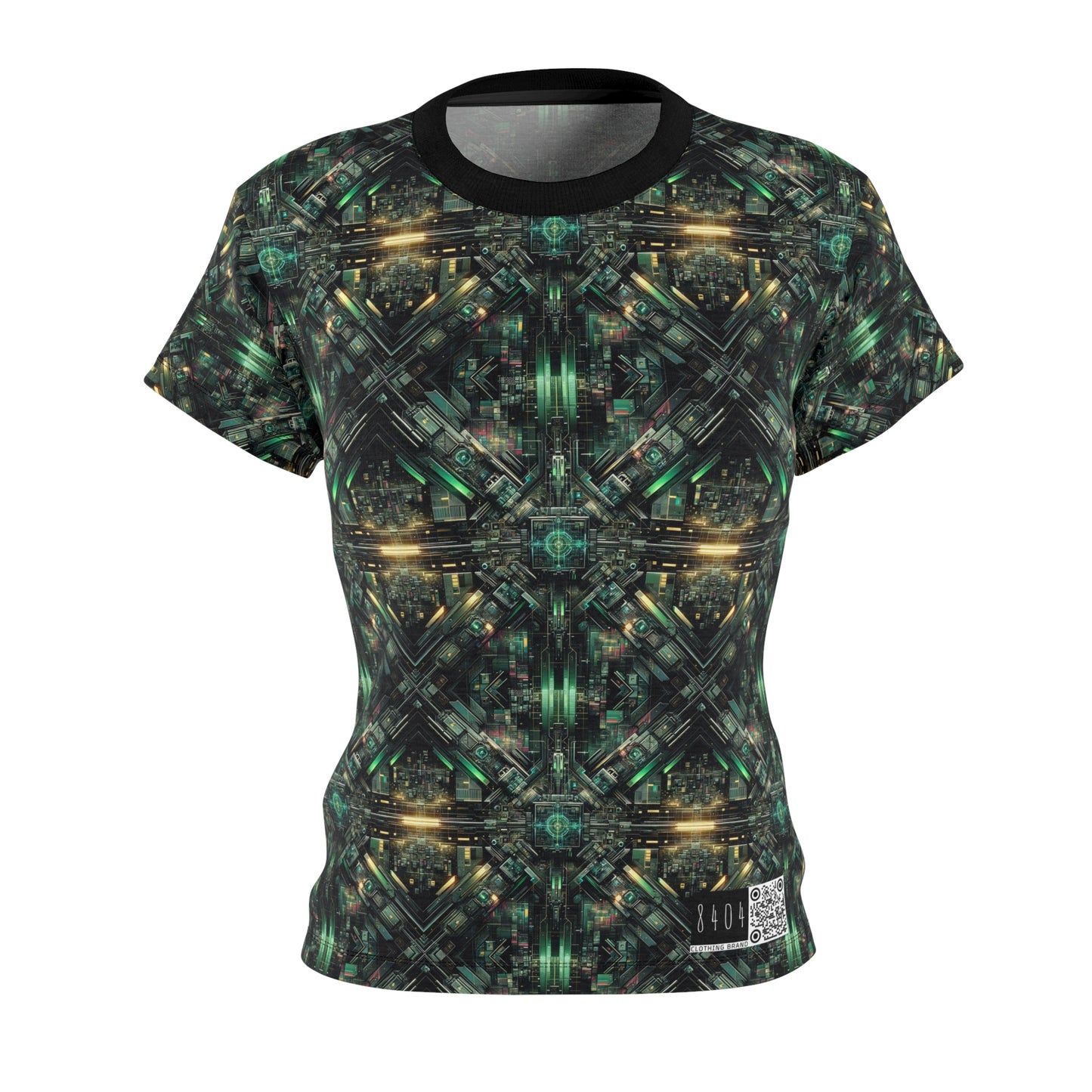 Tech Noir Graphics Tech-Inspired Streetwear Women's Cut & Sew Tee - 8404 Design-56