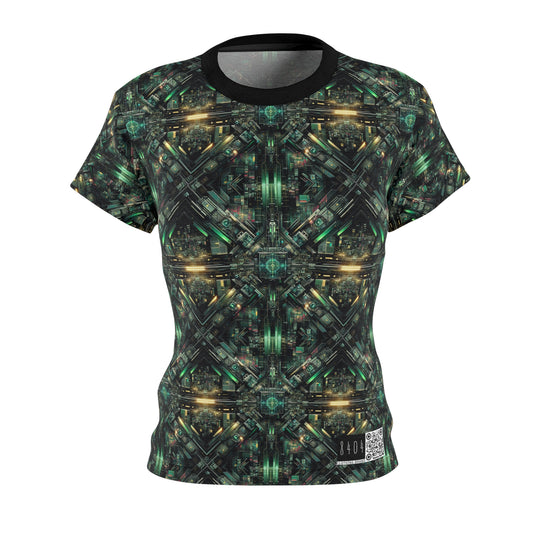 Tech Noir Graphics Tech-Inspired Streetwear Women's Cut & Sew Tee - 8404 Design-56