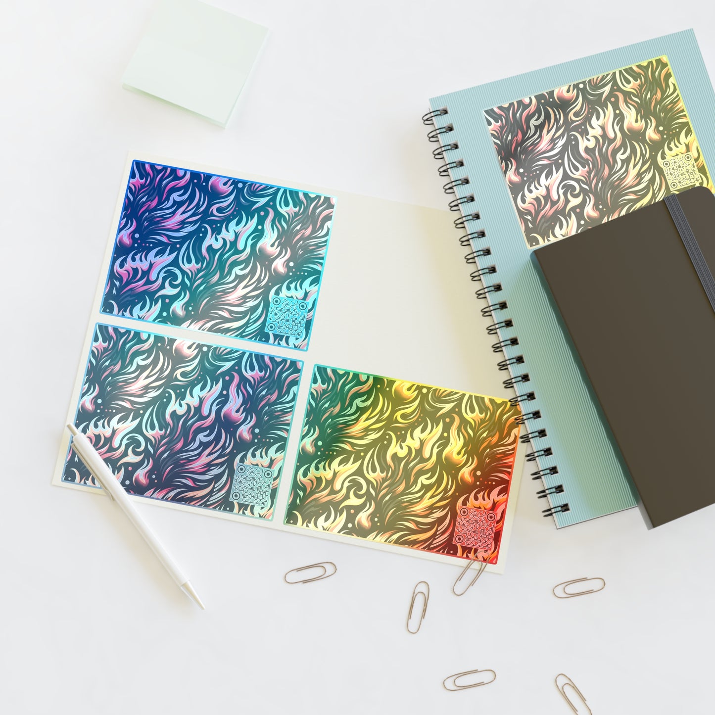Fire & Flames Bold Streetwear Statement Sticker Sheets - 8404 Design-60