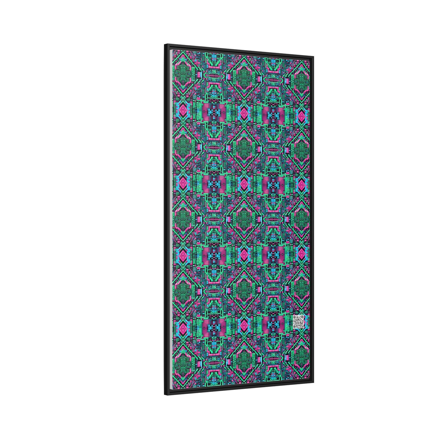 Digital Glitch Vibes Tech-Inspired Streetwear Matte Canvas, Framed (multi-Color) - 8404 Design-71 A