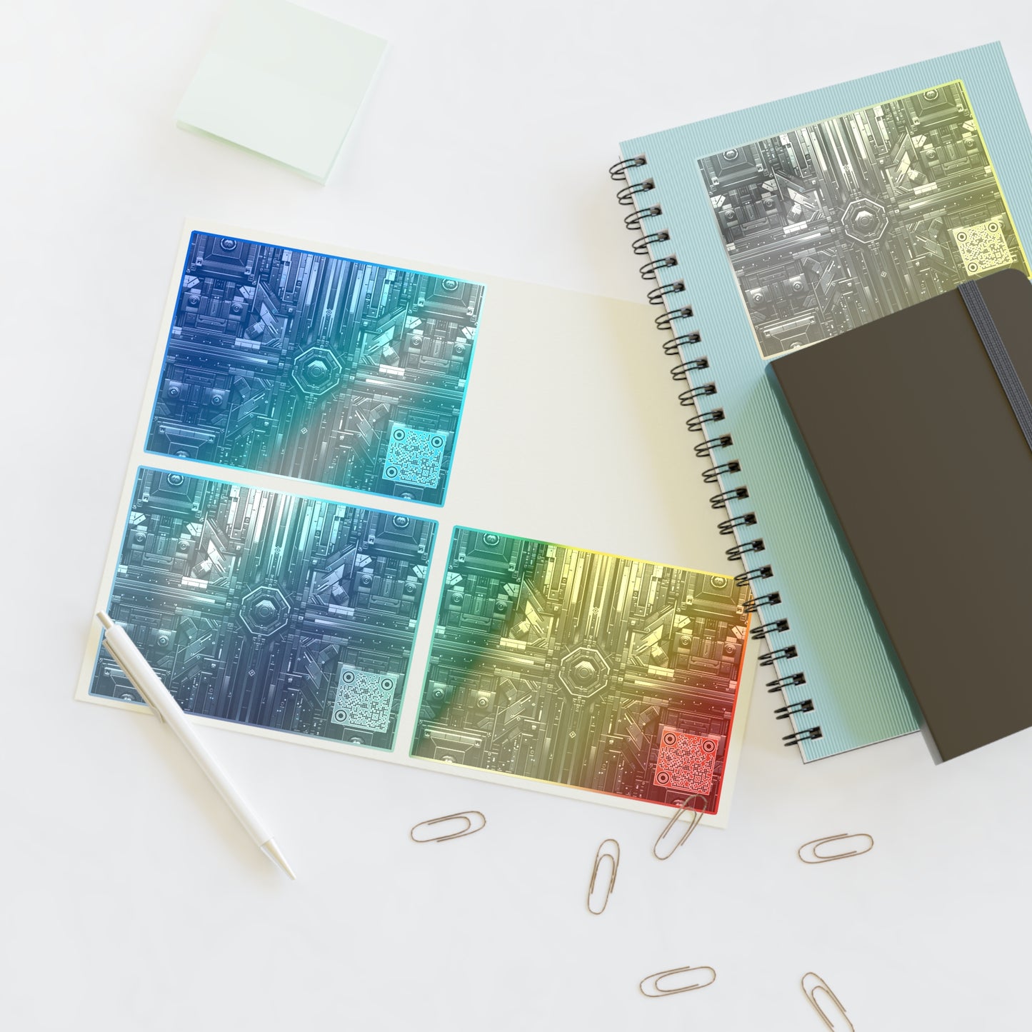 Tech Noir Futuristic Tech Aesthetic with a Dark Twist Sticker Sheet - 8404 Design-68