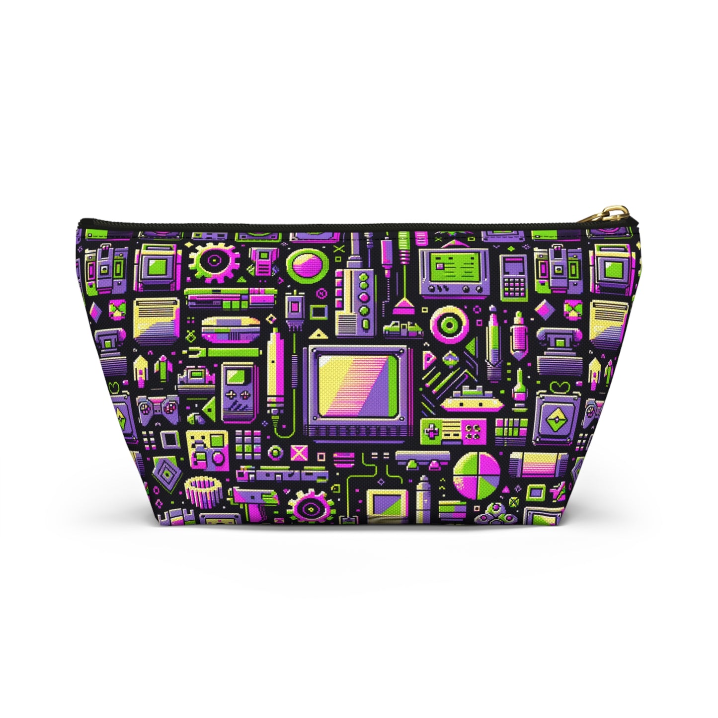 Digital Nostalgia Remix Modern Vintage Fusion Accessory Pouch W T-Bottom - 8404 Design-67