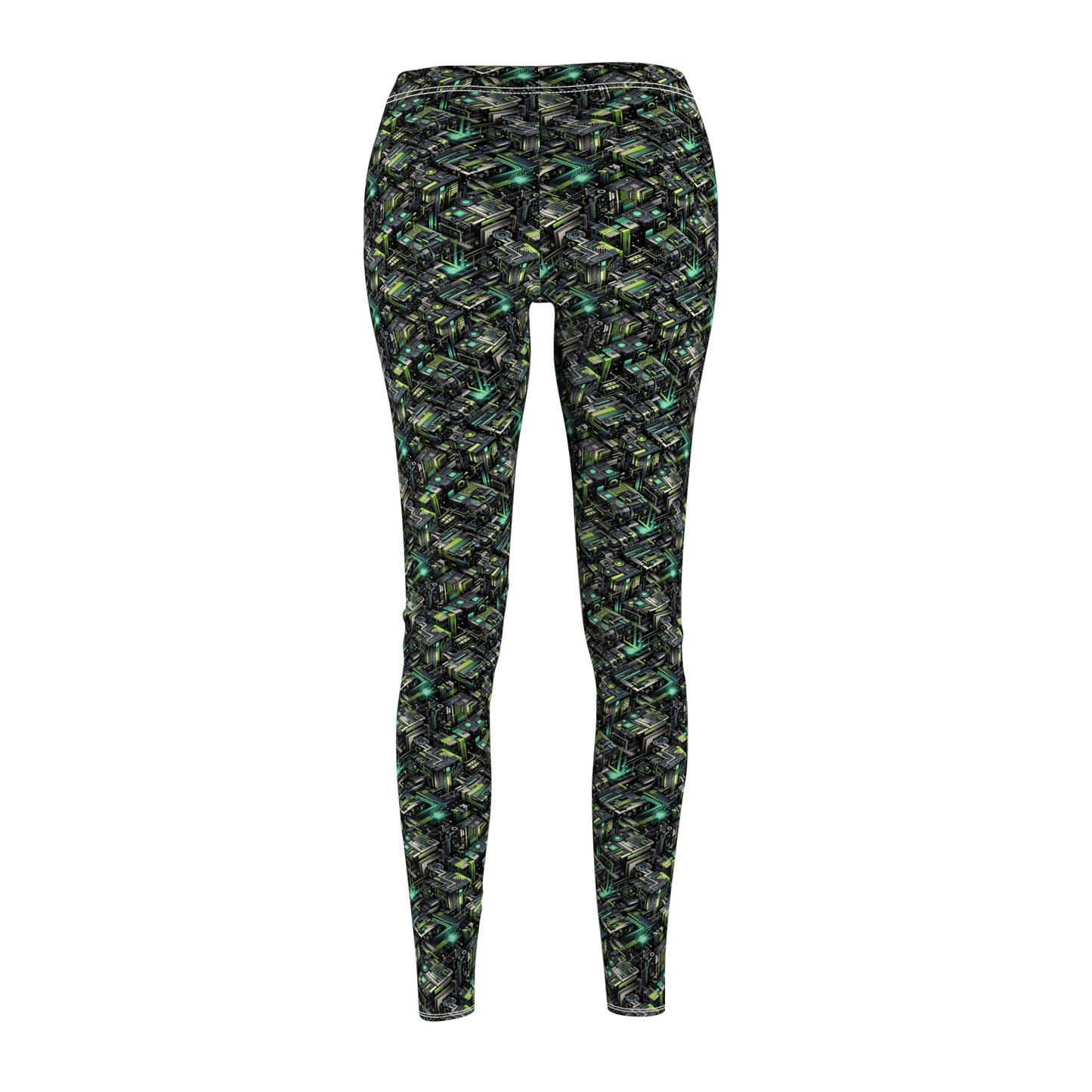 Tech-Infused Graphics Tech-Forward Streetwear Women's Cut & Sew Casual Leggings - 8404 Design-47