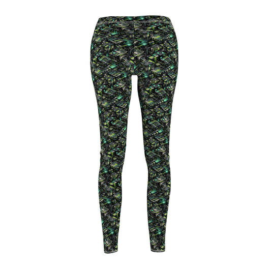 Tech-Infused Graphics Tech-Forward Streetwear Women's Cut & Sew Casual Leggings - 8404 Design-47