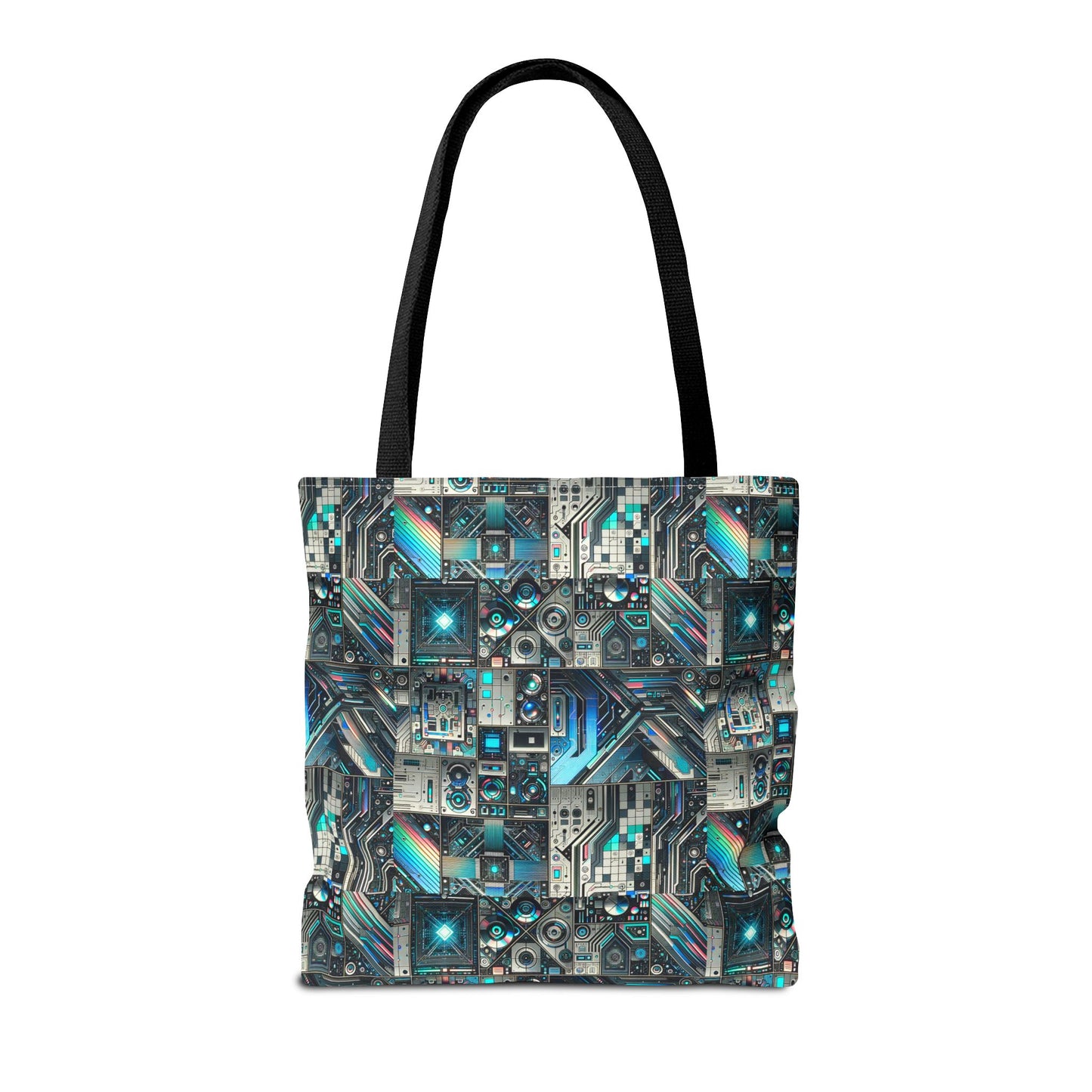 Tech-Infused Futurism Sleek Tech Edge Tote Bag - 8404 Design-48