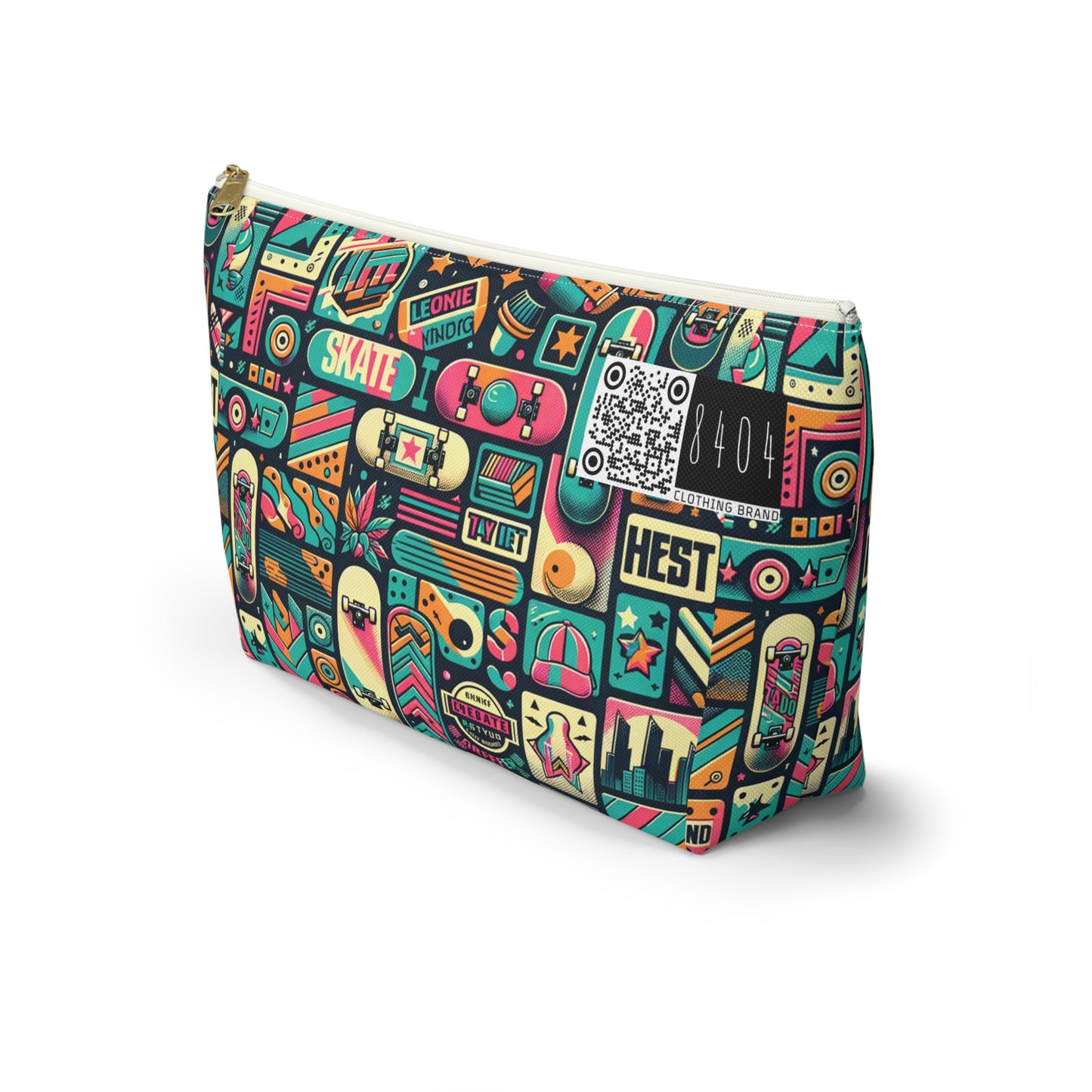 Skate Culture Revival Urban Retro Cool Accessory Pouch W T-Bottom - 8404 Design-61