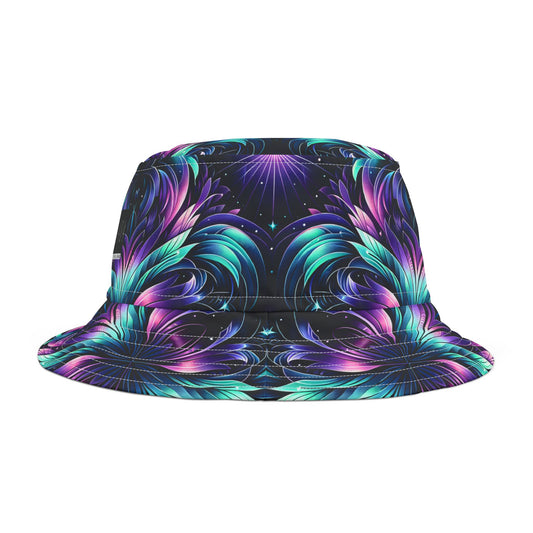Iridescent Dream Futuristic Tech Bucket Hat - 8404 Design-60