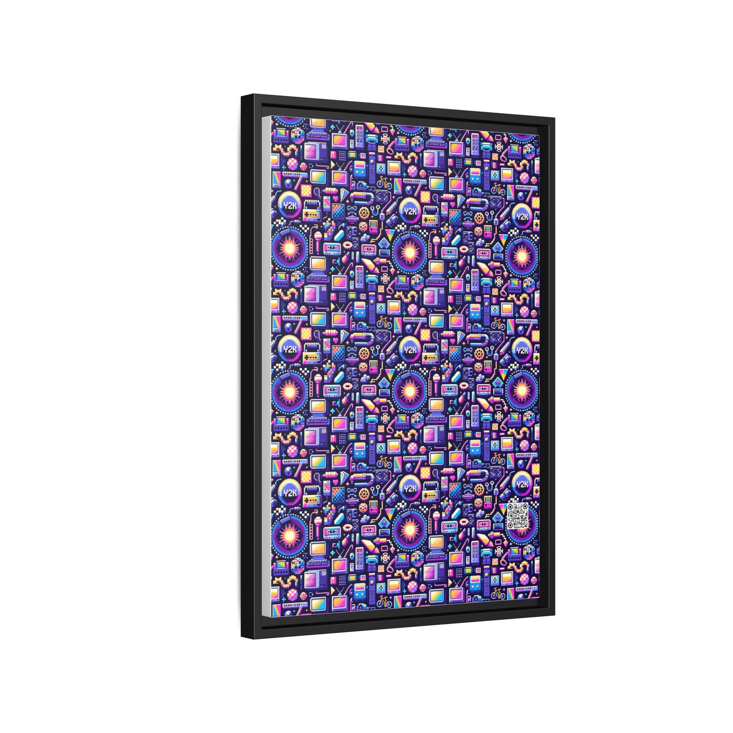 Digital Nostalgia Modern Retro Fusion Matte Canvas, Framed (multi-Color) - 8404 Design-64 B
