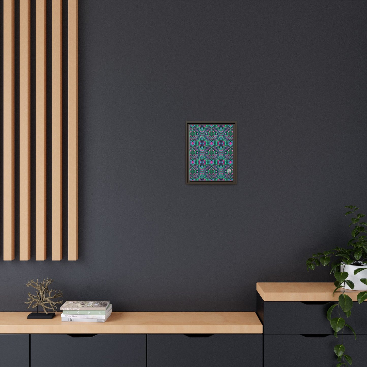 Digital Glitch Vibes Tech-Inspired Streetwear Matte Canvas, Framed (multi-Color) - 8404 Design-71 A