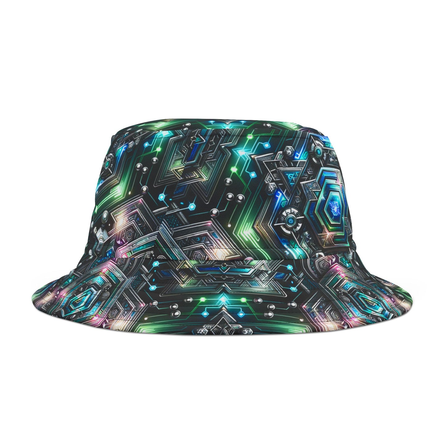 Tech-Infused Futurism Futuristic Tech Bucket Hat - 8404 Design-63
