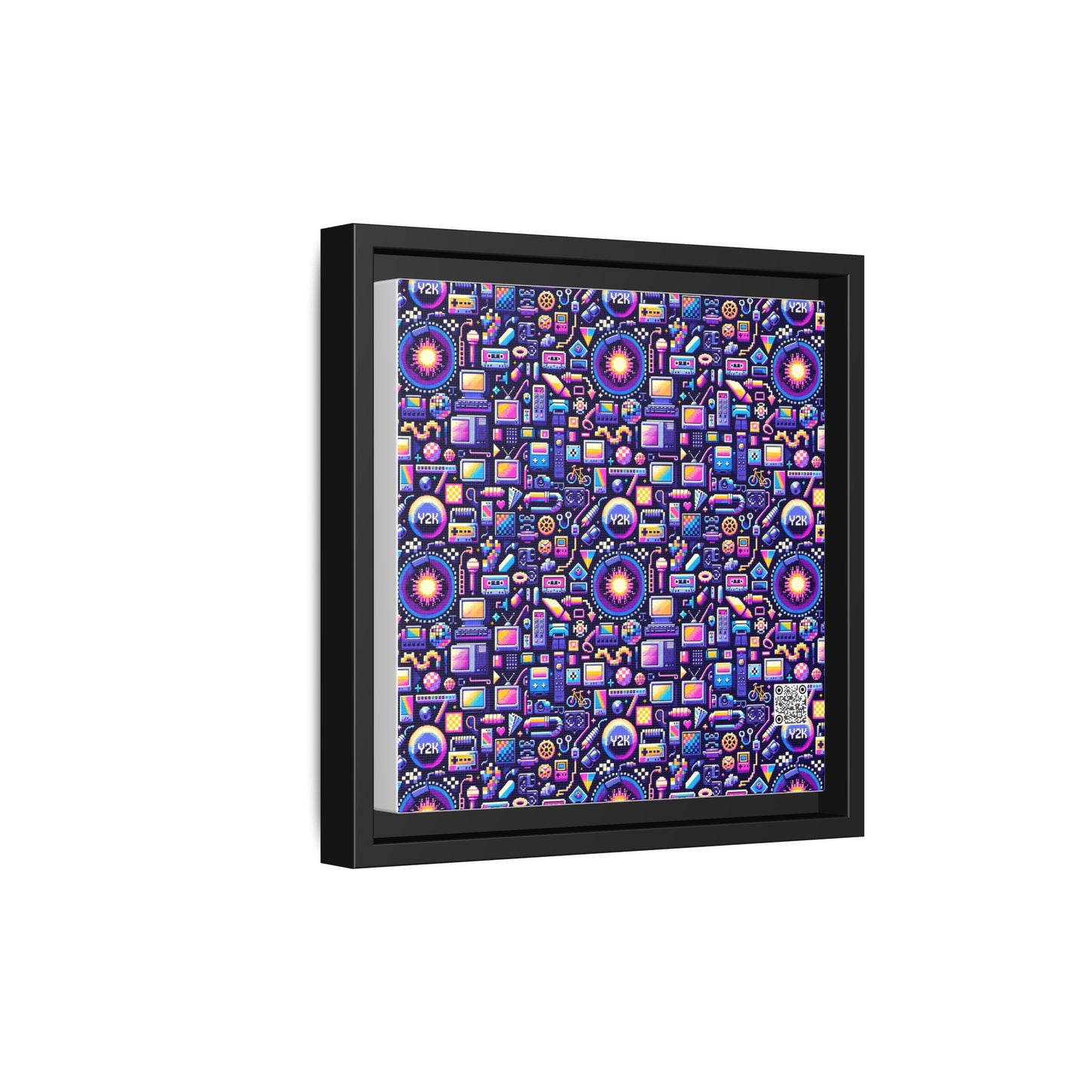 Digital Nostalgia Modern Retro Fusion Matte Canvas, Framed (multi-Color) - 8404 Design-64 B