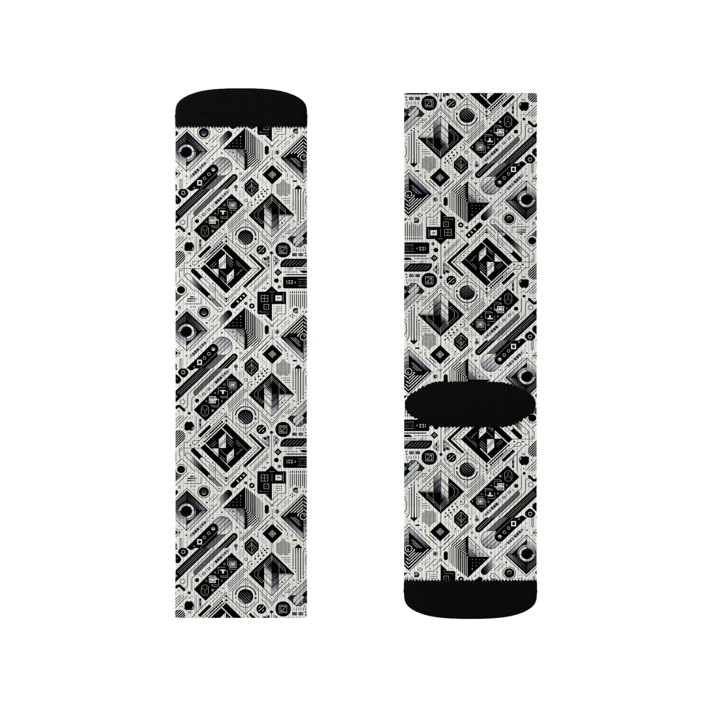Tech Minimalism Minimalist Tech Sublimation Socks - 8404 Design-72