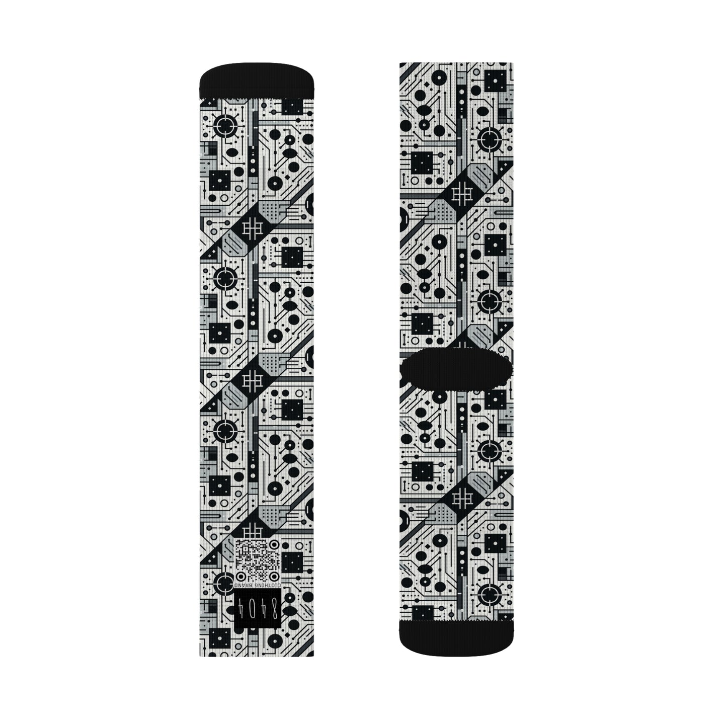 Digital Minimalism Minimalist Tech Sublimation Socks - 8404 Design-48