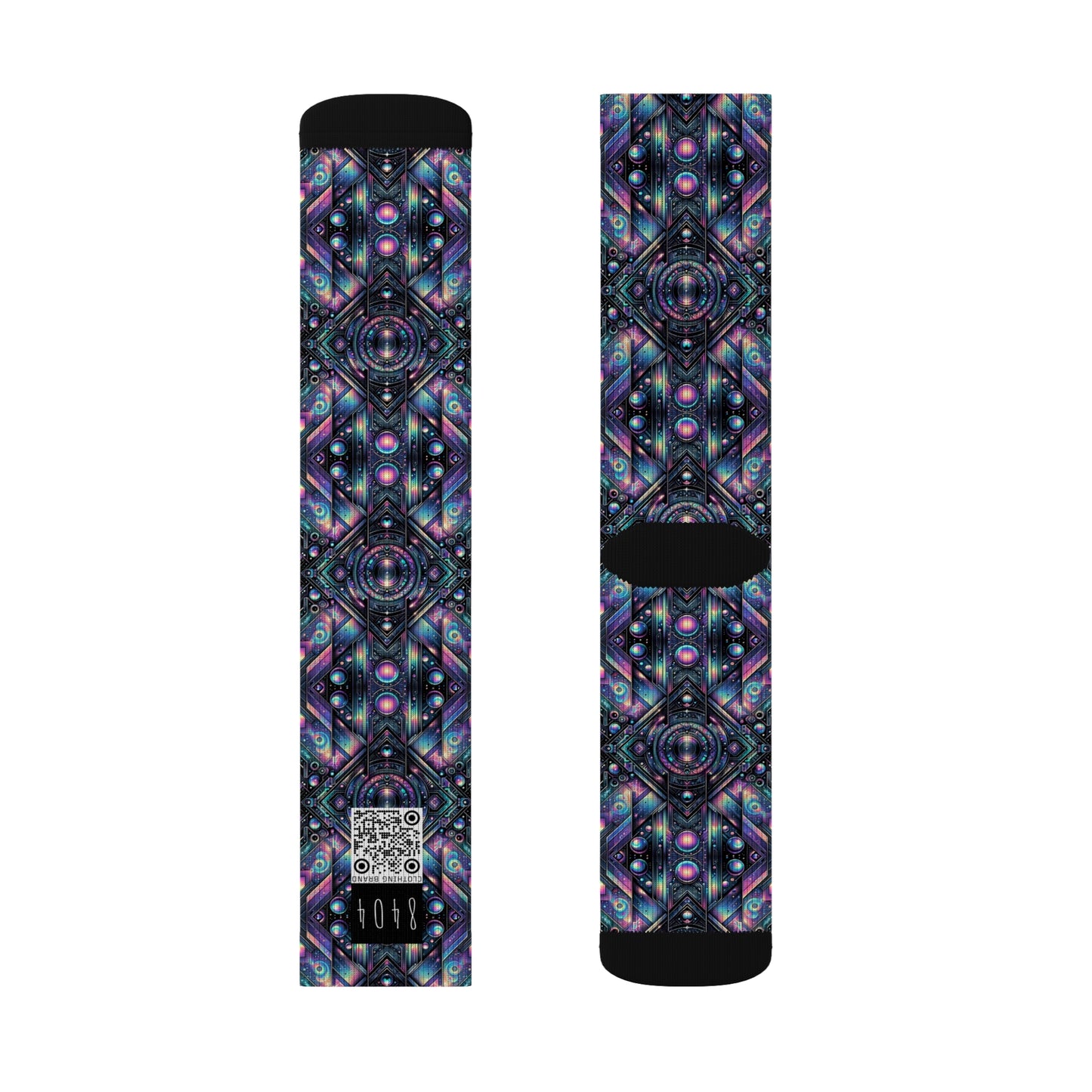 Galactic Hues Tech-Forward Cosmic Fusion Sublimation Socks - 8404 Design-58