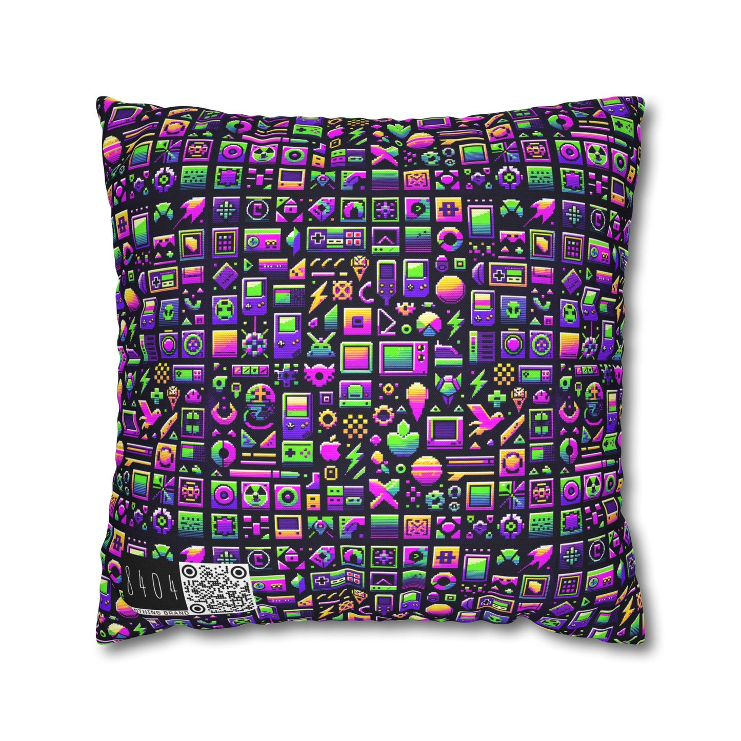 Digital Nostalgia Remix Modern Vintage Fusion Spun Polyester Square Pillowcase - 8404 Design-49