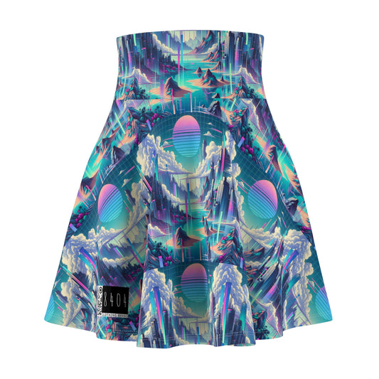 Digital Dreamscapes Digitally-Inspired Streetwear With a Dreamy, Surreal Twist Women's Skater Skirt - 8404 Design-53