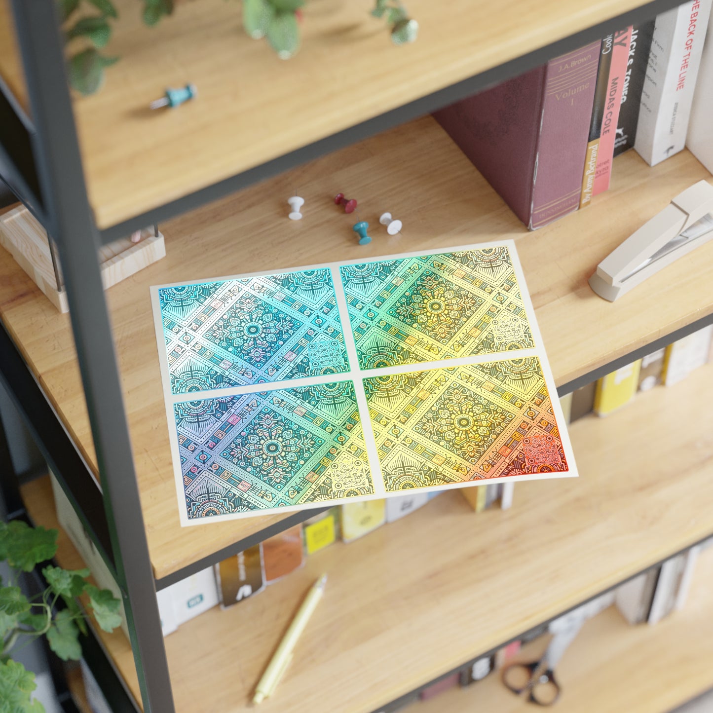 Cultural Fusion Tech Blend of Cultural Heritage With Tech-Inspired Elements Sticker Sheets - 8404 Design-64