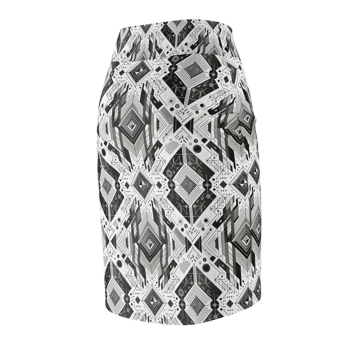Digital Minimalism Minimalist Tech Women's Pencil Skirt - 8404 Design-51