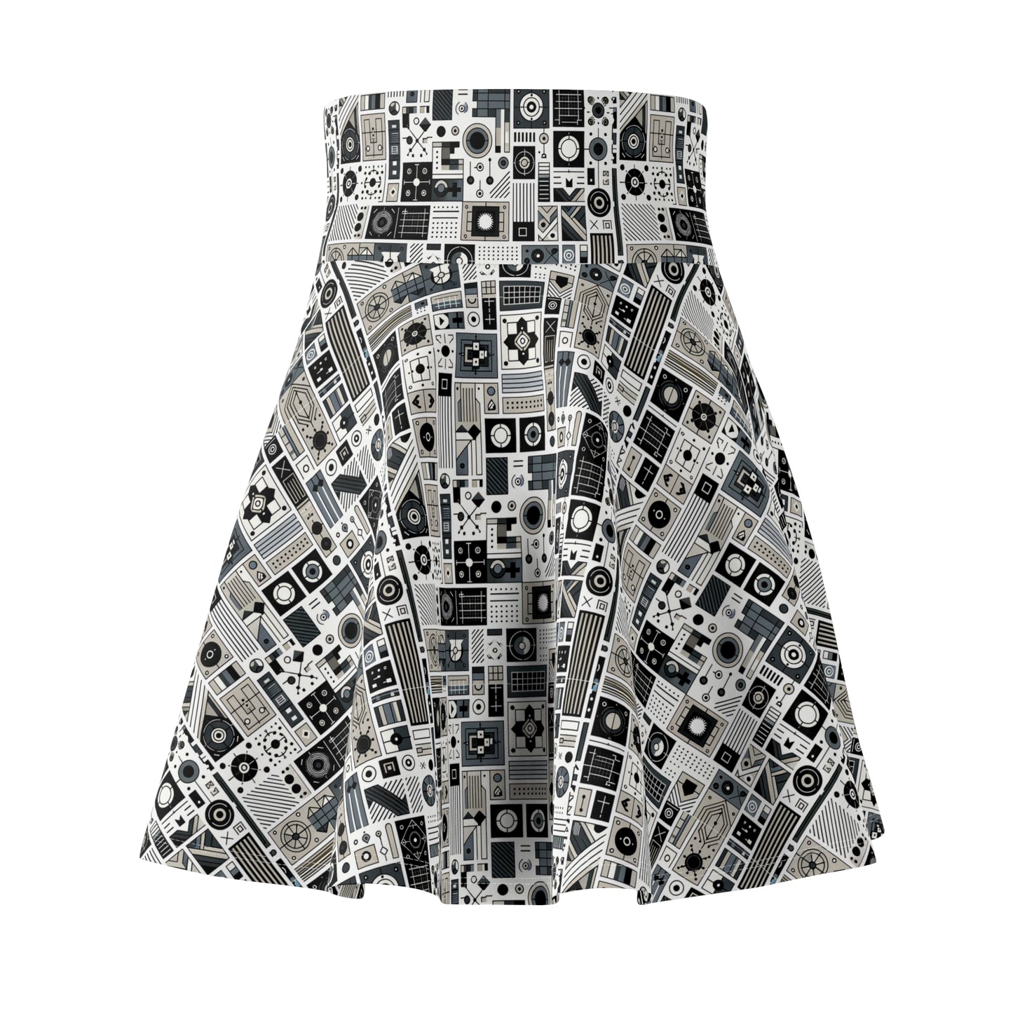 Digital Minimalism Minimalist Tech Women's Skater Skirt - 8404 Design-45