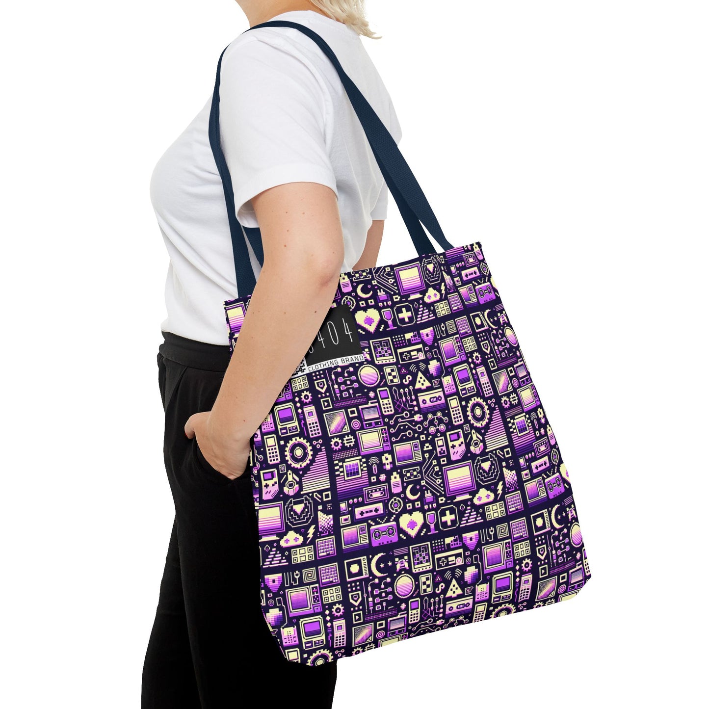 Digital Nostalgia Remix Modern Vintage Fusion Tote Bag - 8404 Design-54