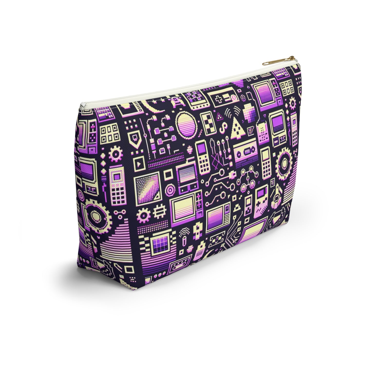 Digital Nostalgia Remix Modern Vintage Fusion Accessory Pouch W T-Bottom - 8404 Design-54