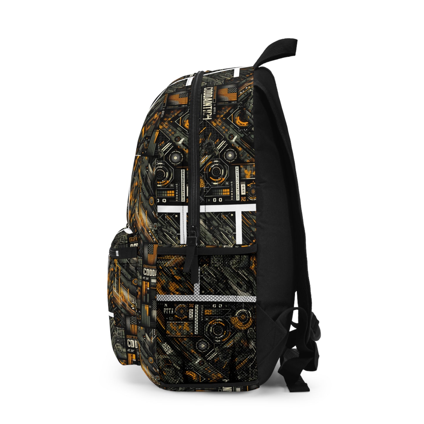 Digital Punk Futuristic Grunge Backpack - 8404 Design-47