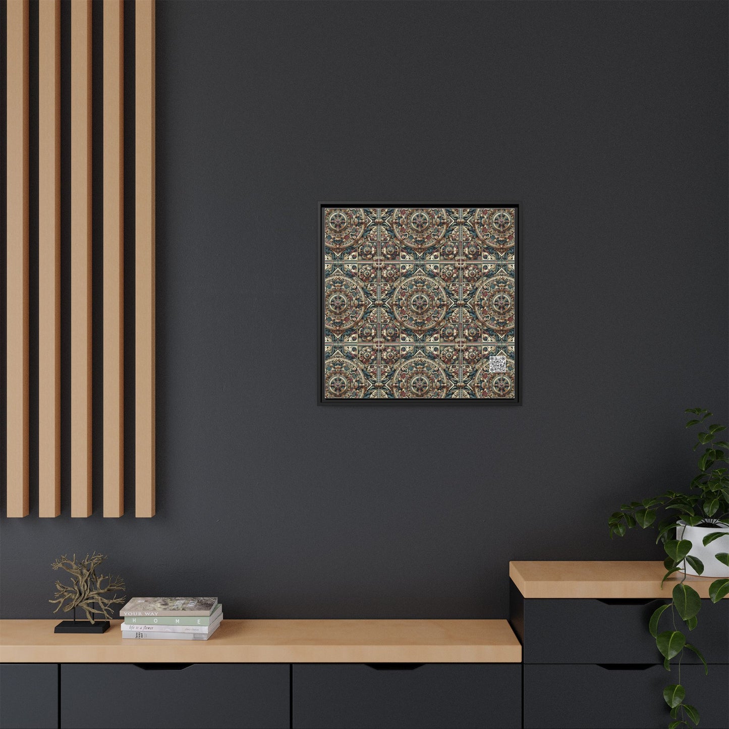 Urban Renaissance Historical Fusion With Street Edge Matte Canvas, Framed (multi-Color) - 8404 Design-57 A