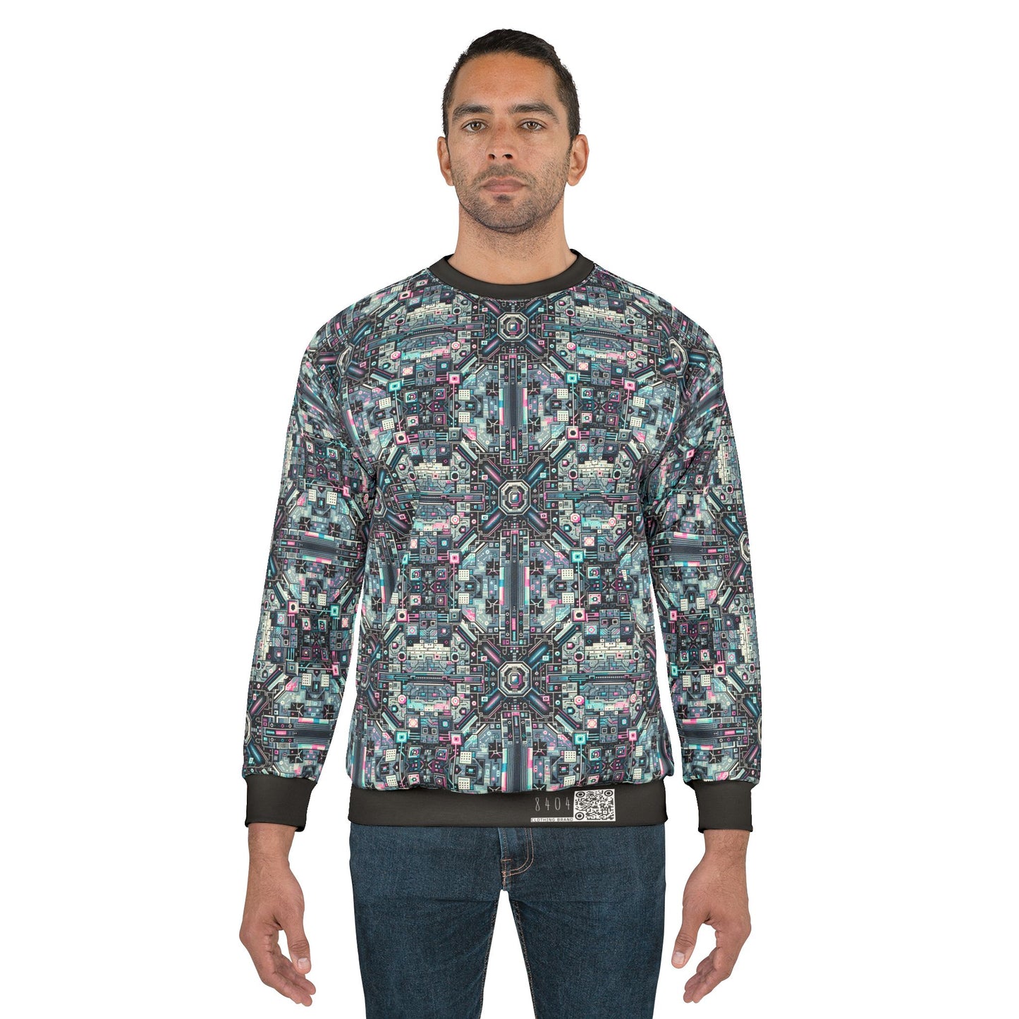 Digital Renaissance Tech-Forward Maximalism Sweatshirt - 8404 Design-44