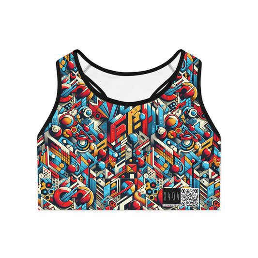 Neo-Traditional Street Art Modern Street Art Fusion Sports Bra - 8404 Design-67