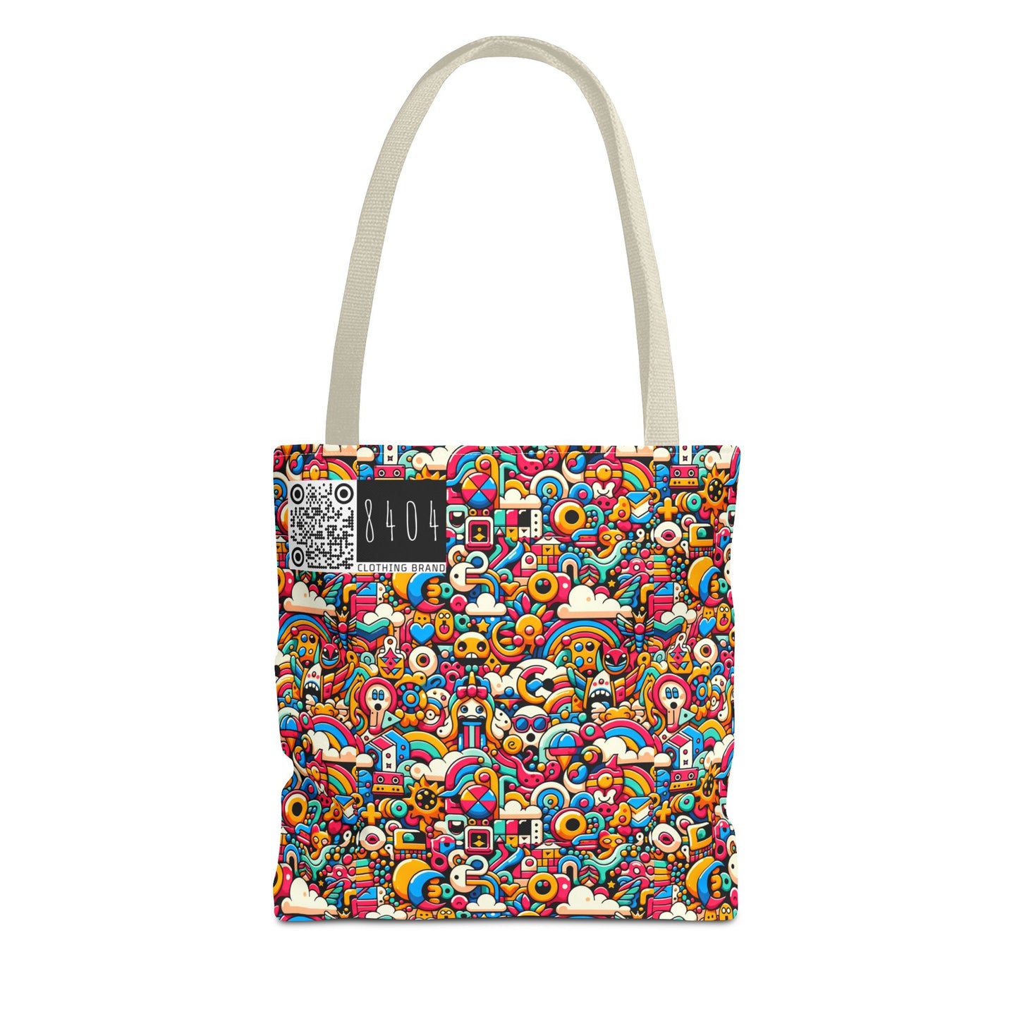Neon Pop Playful Pop Culture Mashup Tote Bag - 8404 Design-62