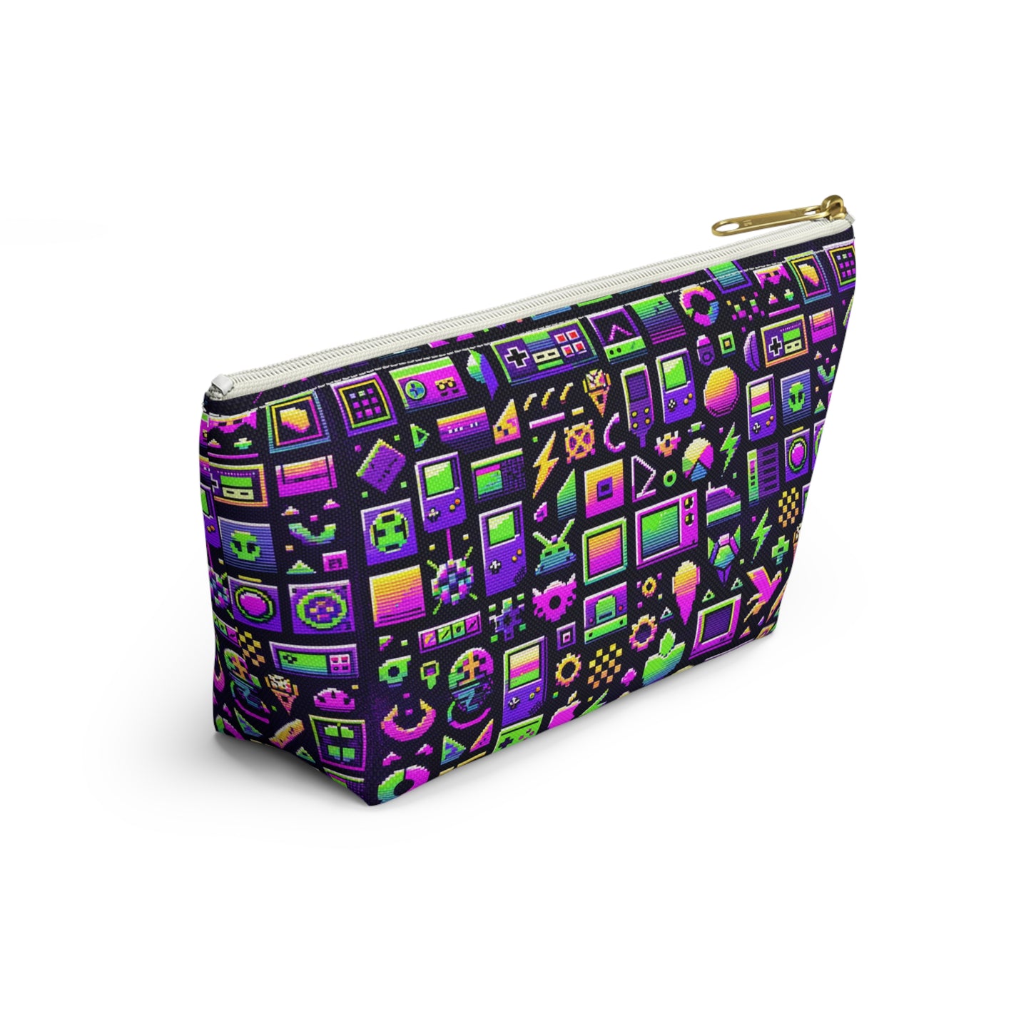 Digital Nostalgia Remix Modern Vintage Fusion Accessory Pouch W T-Bottom - 8404 Design-49