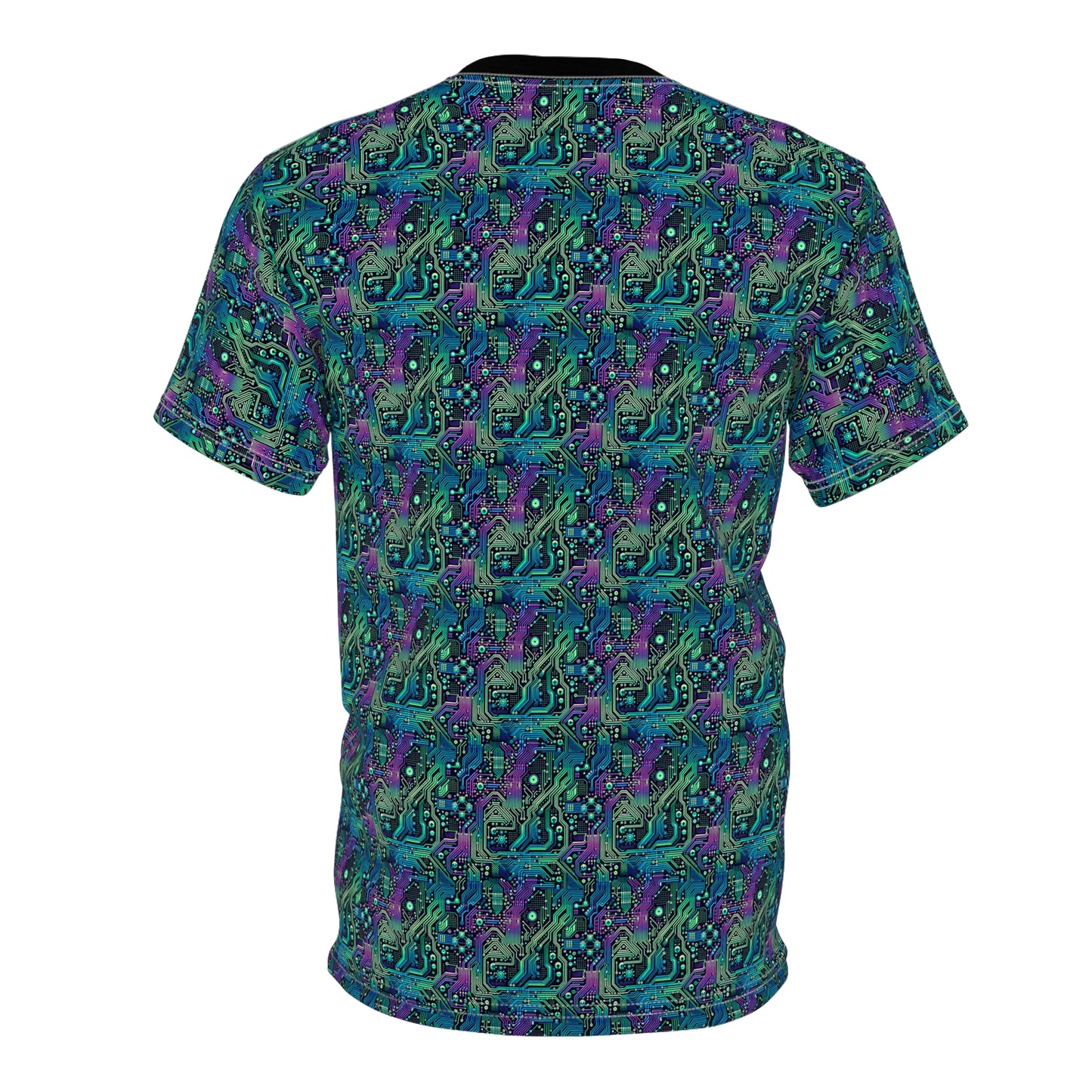 Tech-Infused Neon Tech-Forward Streetwear Unisex Cut & Sew Tee - 8404 Design-66