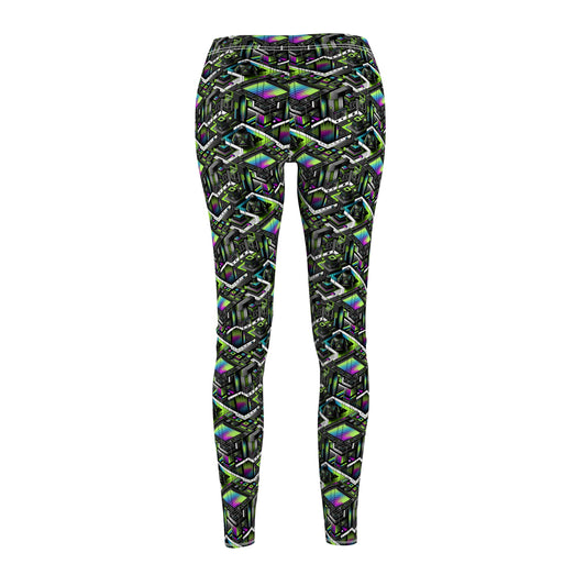 Retro Futurism Graphics Tech-Forward Streetwear Women's Cut & Sew Casual Leggings - 8404 Design-52