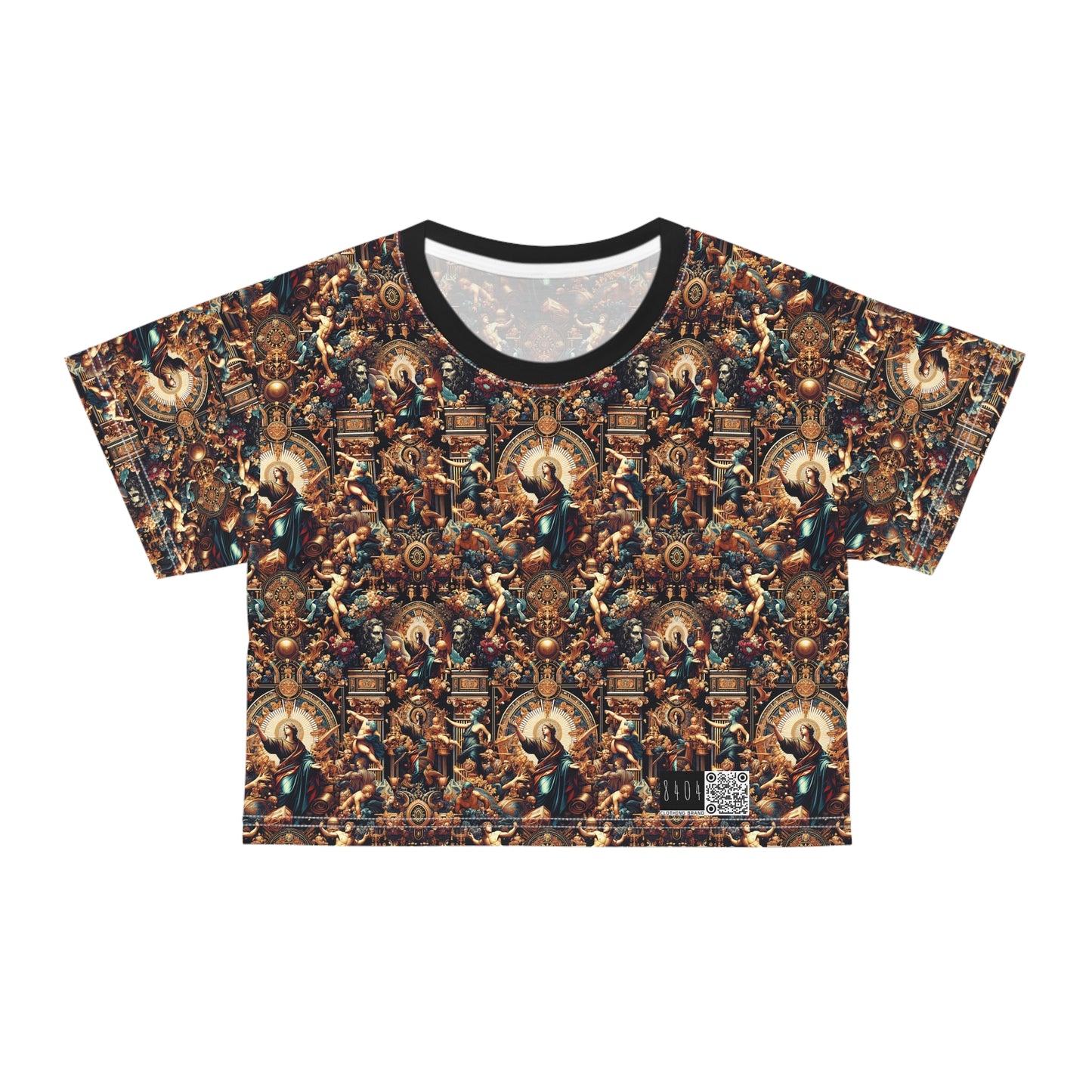 Digital Renaissance Luxurious Streetwear Inspired By Classical Art With a Modern Twist Crop Tee - 8404 Design-64
