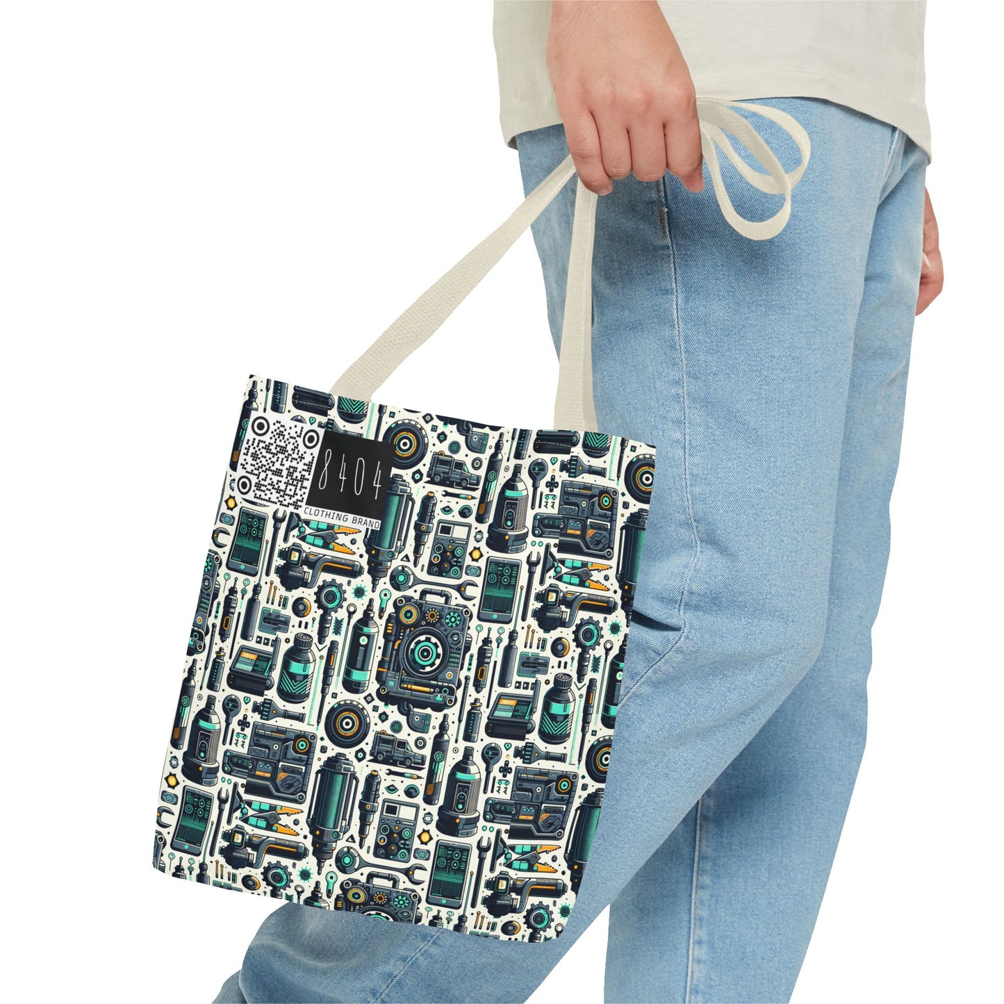 Tech Utility Fusion Modern Tech Streetwear Tote Bag - 8404 Design-53
